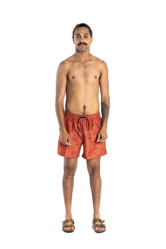 MENS SWIM SHORTS BURNT ORANGE