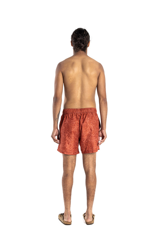 MENS SWIM SHORTS BURNT ORANGE