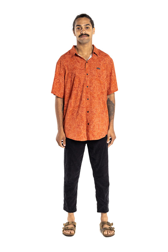 MENS SHIRT BURNT ORANGE