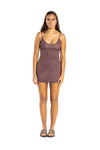 MINI DRESS DUSTY BROWN