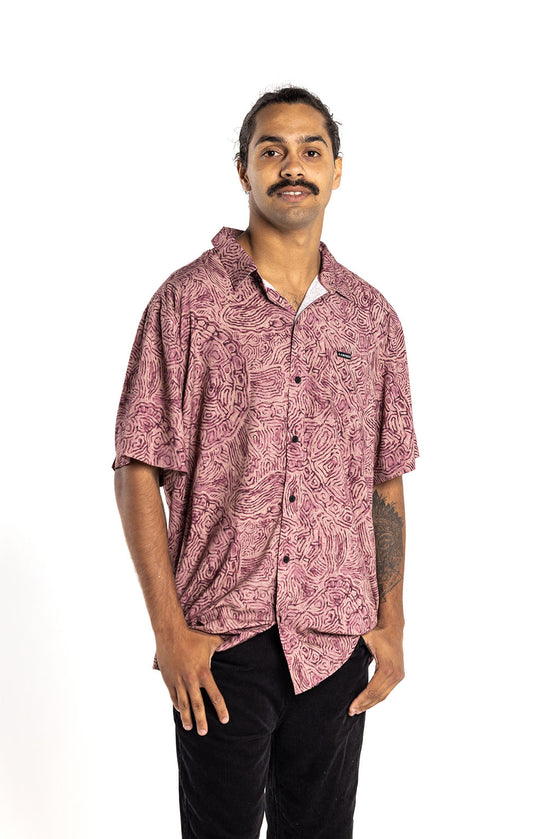 MENS SHIRT DUSTY BROWN