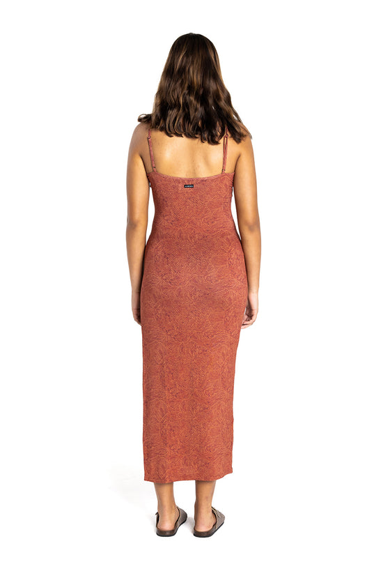 MAXI DRESS BURNT ORANGE